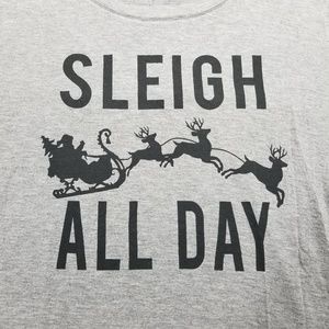 FifthSun Gray Sleigh All Day Christmas Graphic Tee